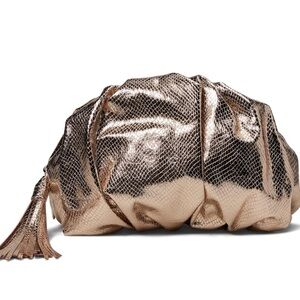 Rebecca Minkoff Ruched Clutch Rose Gold